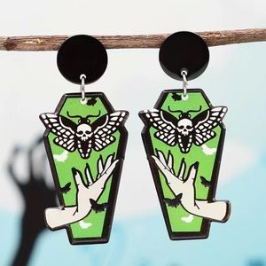 Coffin + Moth Spirit Earrings